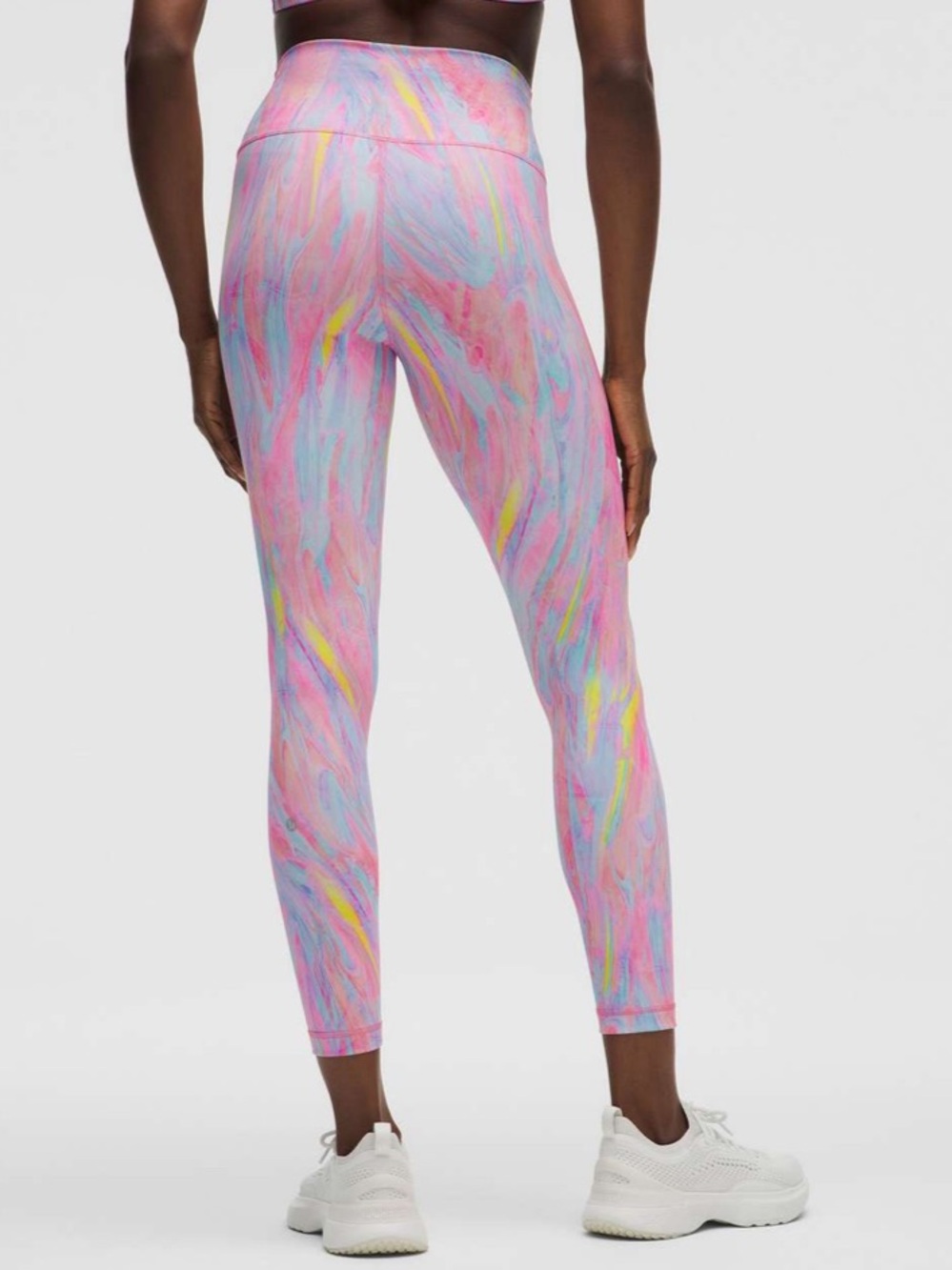 Lululemon Size 8 Swift Speed HR 28" Psychedelic Marble Pastel Swirl Run Tight